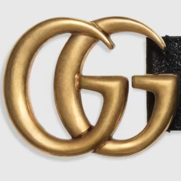Gucci Double GG Marmot Belt Black 105-42. - Picture 4 of 6